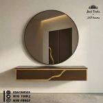 ⁦غرفة نوم جرانيت داكن بخيوط ذهبية عصرية⁩ - الصورة ⁦3⁩
