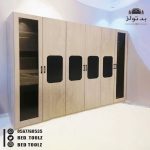 ⁦غرفة نوم رمادية رملية مُطعمة بالأسود اللامع⁩ - الصورة ⁦3⁩