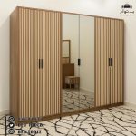 ⁦غرفة نوم بنية بخطوط انسيابية عصرية⁩ - الصورة ⁦2⁩