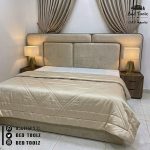 ⁦طقم غرفة نوم حرف L زجاج عسلي فاخر⁩ - الصورة ⁦2⁩